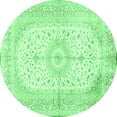 thumbnail image 1 of Ahgly Company Indoor Round Medallion Emerald Green Traditional Area Rugs, 3' Round, 1 of 4