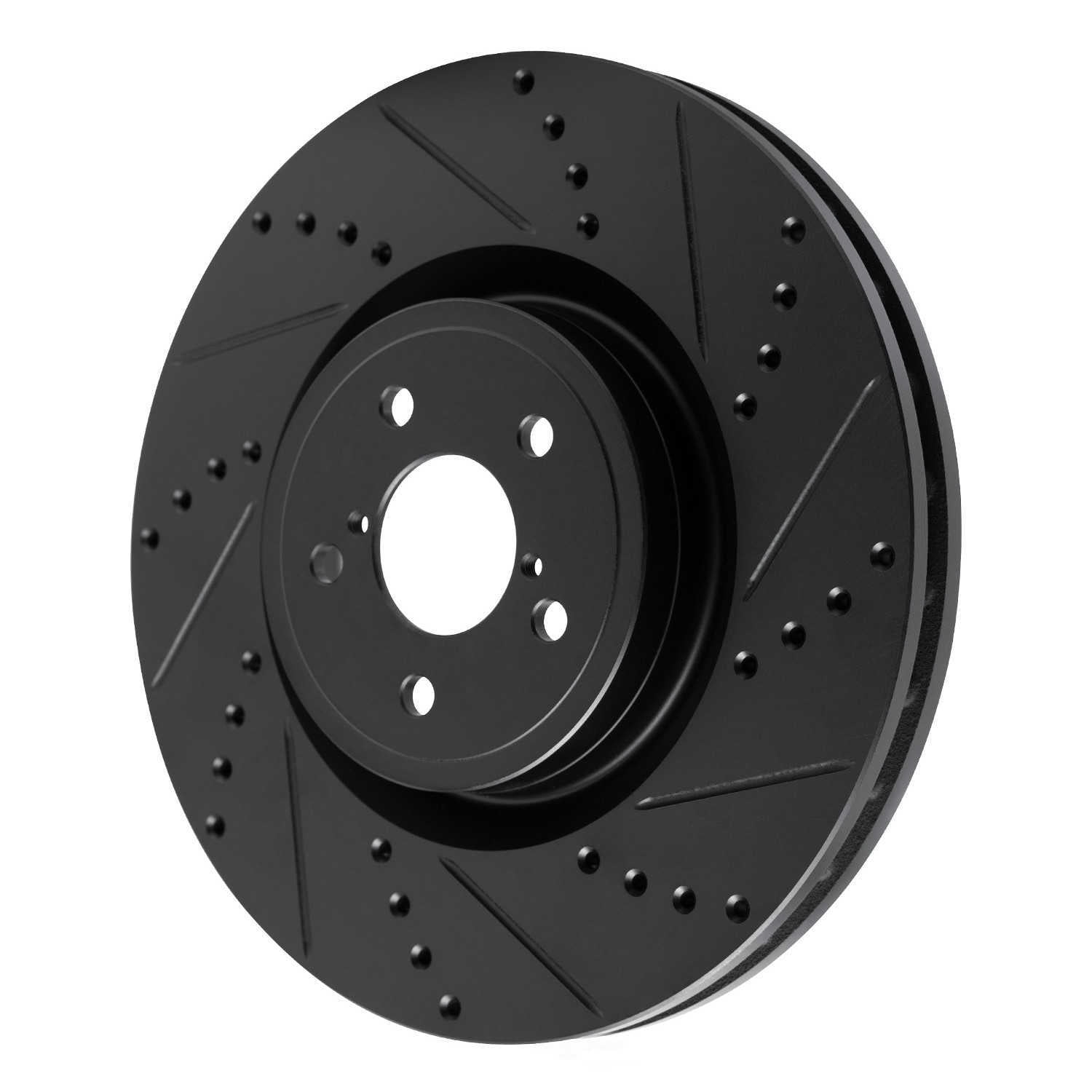 Dynamic Friction Company 633-13014R DFC Brake Rotor - Drilled And Slotted - Black