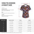 thumbnail image 4 of Vsdgher Leaves Flower Women Shirts V Neck Short Sleeve Tops T-Shirt Basic Tees, S to 3XLMedium, 4 of 5