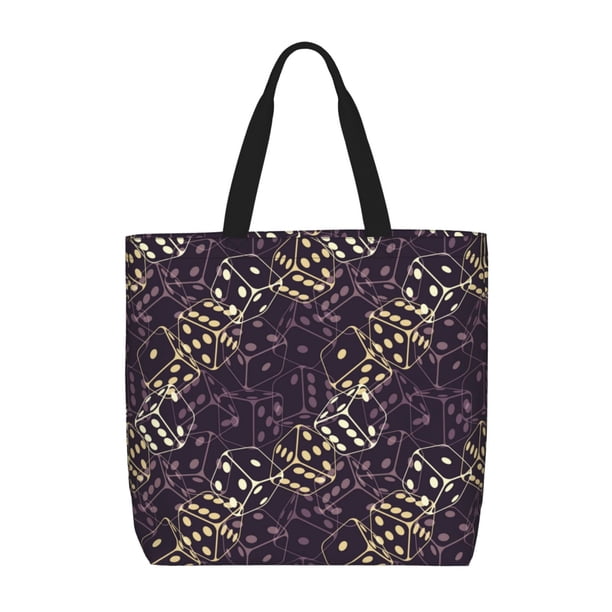 Easygdp Dice Bolsa Tote para Mujer, Bolso de Hombro para Trabajo, Playa, Viajes, Compras y Supermercado