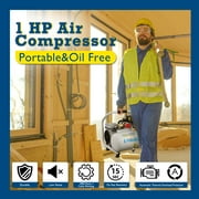 Limodot Oil Free Ultra Quiet Portable Air Compressor, Whisper Quiet Under 60dB, 120Volts