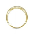 10kt Yellow Gold Mens Round Diamond 2-tone Wedding Anniversary Band Ring 1/4 Cttw