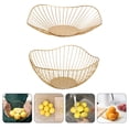 thumbnail image 4 of 2 cestas de fruta de hierro forjado huecas y delicadas, cestas para aperitivos, 4 of 6