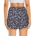 thumbnail image 2 of Lsque Daisies Flowers Printed Women's Running Shorts with Liner Pockets,Elastic Quick Dry Workout Athletic Gym Yoga Shorts,Womens High Waist Shorts-Small, 2 of 9