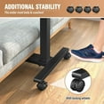 thumbnail image 6 of Adjustable Overbed Bedside Table, Hospital Bed Table with Wheels, Portable Rolling Desk, Mobile Small Standing Desk, Rolling Laptop Stand, Computer Cart, 6 of 9
