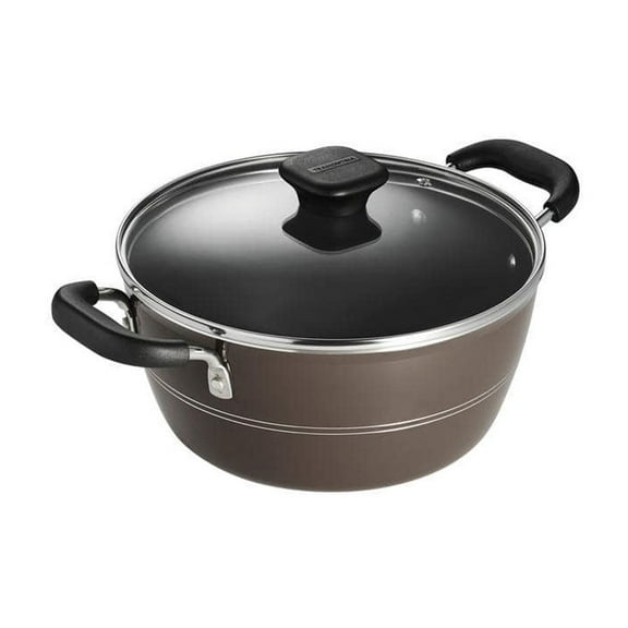 Tramontina Sicilia 4.5 qt. Aluminum Nonstick Covered Dutch Oven in Hazelnut