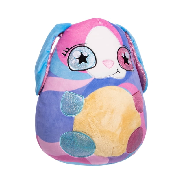 Muñeco de peluche suave, Shinymals, Conejo de colores, para niñas, 25 cm de alto. Marca Ruz.