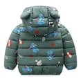 thumbnail image 3 of Kids Boys Girls Ear Hooded Down Coat Winter Warm Cotton-padded Jacket 2-7T, Dinosaur, 3 of 4