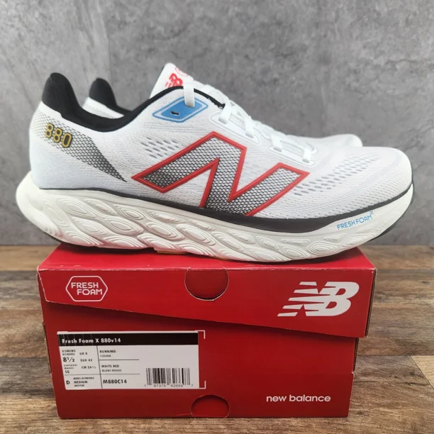 New Balance Fresh Foam X 880v14 Size 8.5 Mens White Neo Flame Running Shoes