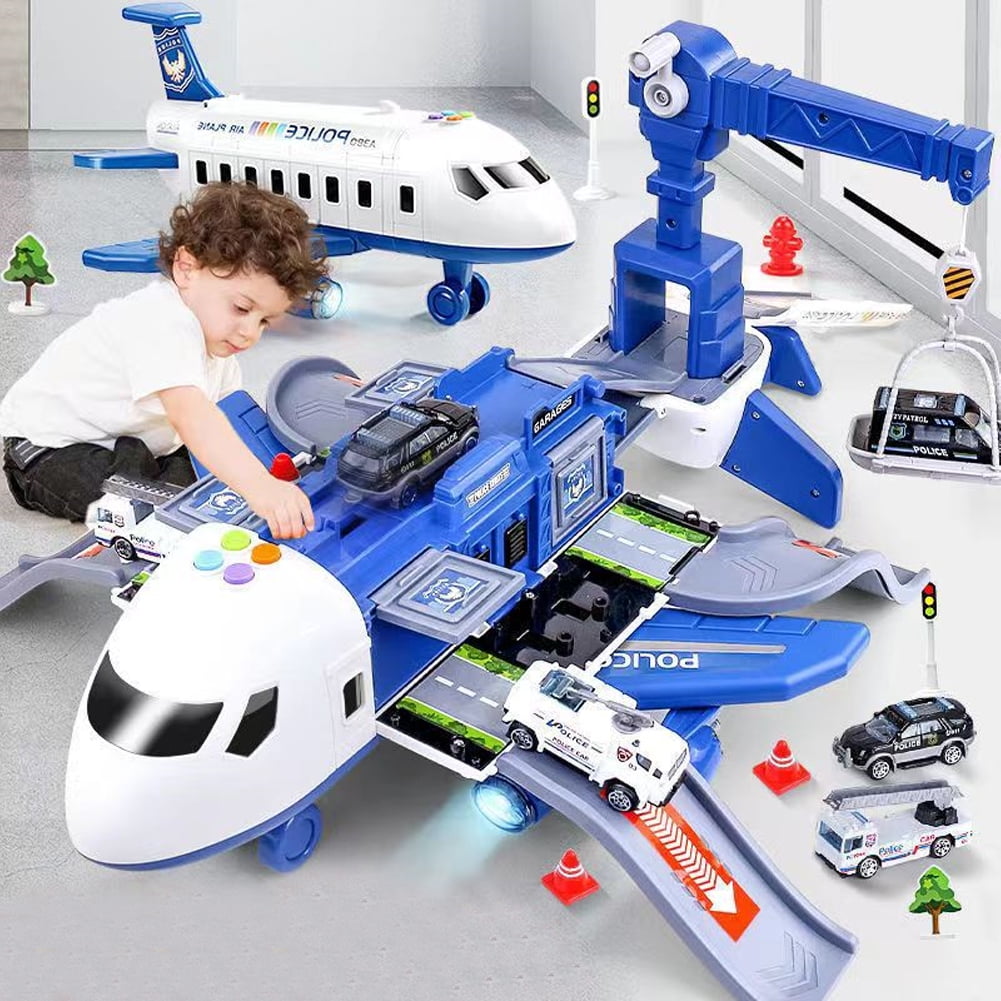 CSCHome Toddler Kids Transport Cargo Airplane Toy Airplane Toy with Toy Cars Set Toy Airplane Gifts for 3 4 5 6+ Years Old Kids Boys and Girls