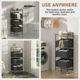 thumbnail image 7 of 3-Tier Laundry Hamper Sorter with Wheels, 120L Vertical Rolling Laundry Basket Organizer Cart, 3 Section Laundry Sorter with Shelf for Small Space, Laundry Room, Bathroom, Bedroom, Dorm, Closet, 7 of 7
