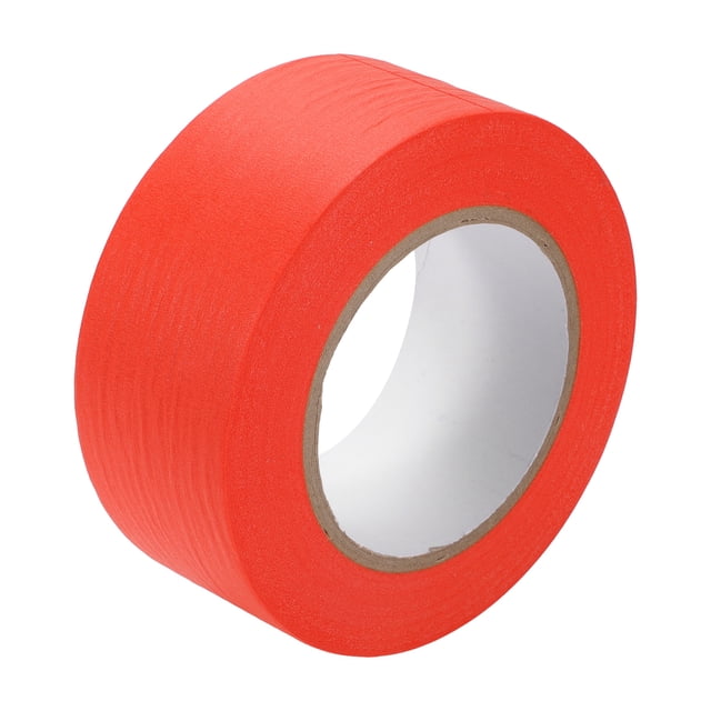 Cinta de pintor universal Unique Bargains - Cinta de enmascarar para pintura de automóviles DIY sin residuos - Papel crepé rojo de 2 pulgadas x 60.1 yardas