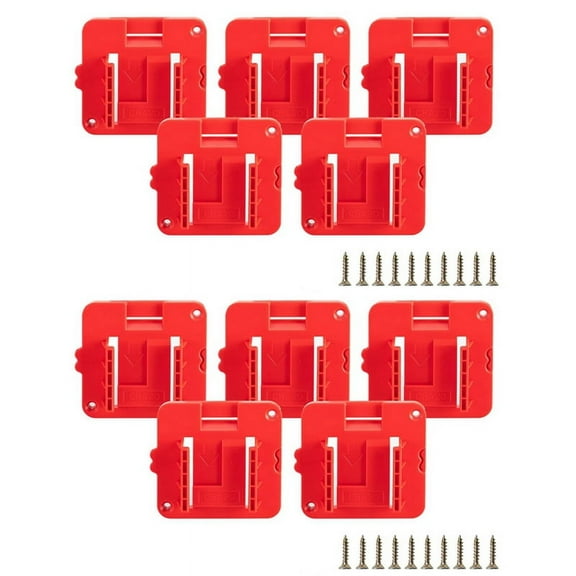 Battery Holder Compatible with for -20v Battery, Wall Mount Holder with 20 Screws for 20v Battery 1.5Ah 2.0Ah