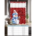 thumbnail image 6 of No Hook Christmas Snowman Shower Curtain with Snap in Liner Set, Xmas Birds Winter Snowflake Red Waterproof Fabric Bathroom Curtains with See Through Top Window, Hotel Style Modern 66 x 72 Inch, 6 of 7