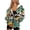 Aztec Tribal Cowhide Sunflower, variant on Pine Trees Pinecone Print Women’s Oversized Sweatshirt Y2K Zip Up Hoodie Long Sleeve Hoodies Fall Winter Fashion Hooded Jacket with Pocket, Size L
