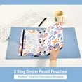 thumbnail image 5 of Shells and Starfish 2 Pack Pencil Pouch for 3 Ring Binder Smooth Zipper Folders with Pockets Clear Window Pencil Case, 5 of 6