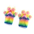 thumbnail image 1 of Guantes con garras de animales, coloridos, suaves y peludos, para fiestas de disfraces. Multicolor A, 1 of 9