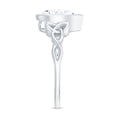 thumbnail image 4 of Rosec Jewels Certified Moissanite Teardrop Engagement Ring 2 Carat - Celtic Knot Ring for Women - 7X10 mm - D-VS1 Quality, 10K White Gold, US 3.00, 4 of 9