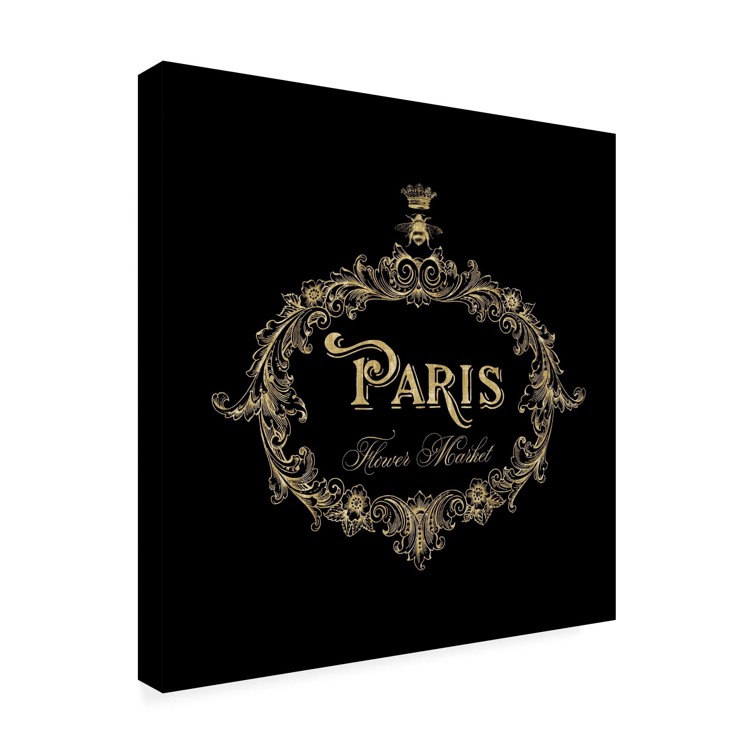 Trademark Fine Art 'Paris Flower Market In Gold' Canvas Art by Tina Lavoie