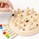 thumbnail image 1 of Wooden Color Memory Chess Stick Children Matchstick Memory Game Intelligent Logic Game Kids Brain Teaser Game Family Party Interactive Fun Game Board, 1 of 5