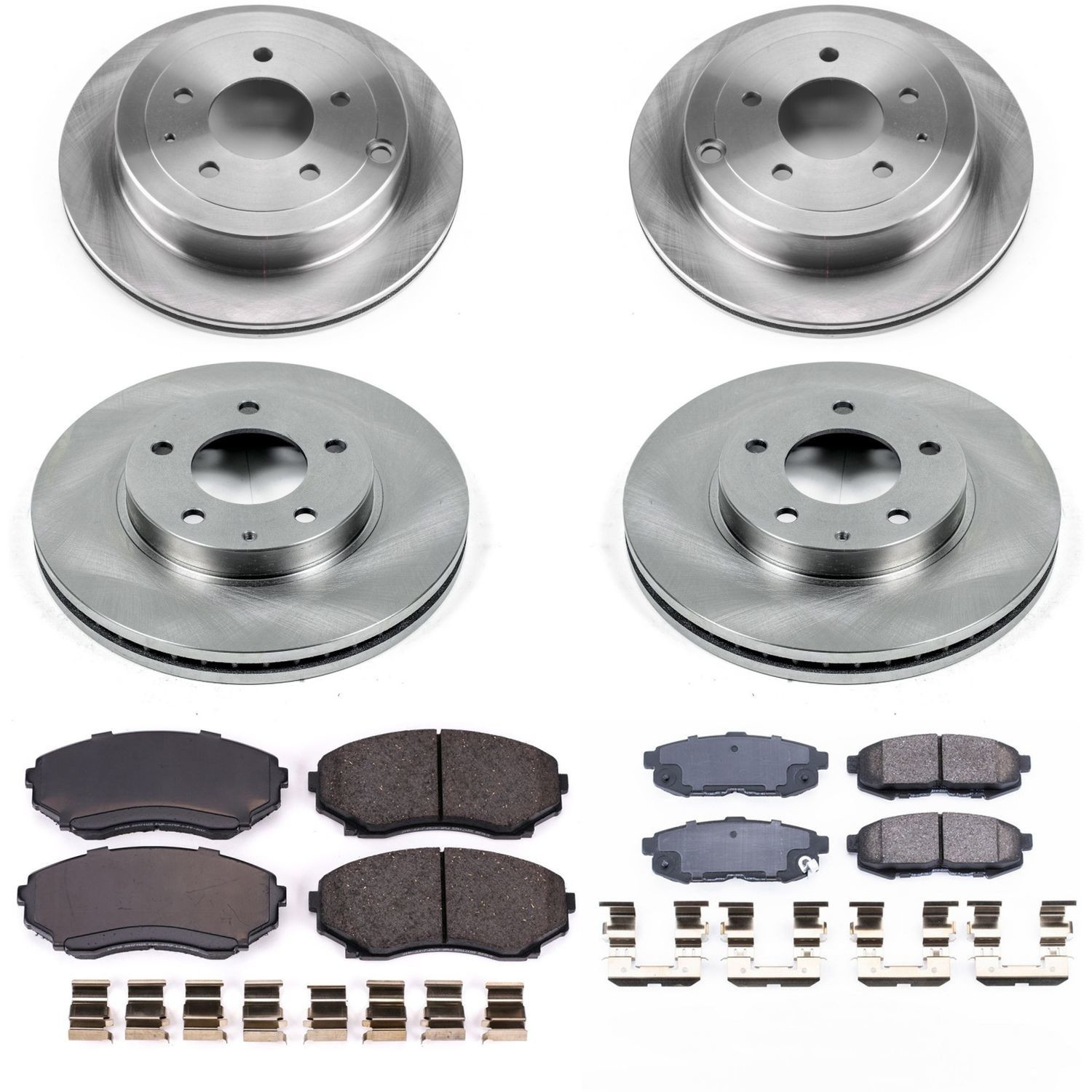 PowerStop Front and Rear Stock Replacement Brake Pad and Rotor Kit Fits: MAZDA Select Models KOE4041