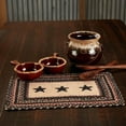thumbnail image 3 of VHC Brands Primitive Colonial Star Table Placemat, Tan Black Red, Jute Blend, Rectangle, 12x18 Inches, 3 of 3