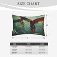 thumbnail image 4 of Naloa Flying Parrots In Jungle Pillowcase, Throw Pillowcase, Wrinkle-Free, Stain-Resistant with Hidden Zipper for Bedroom Sofa-20"x30", 4 of 6