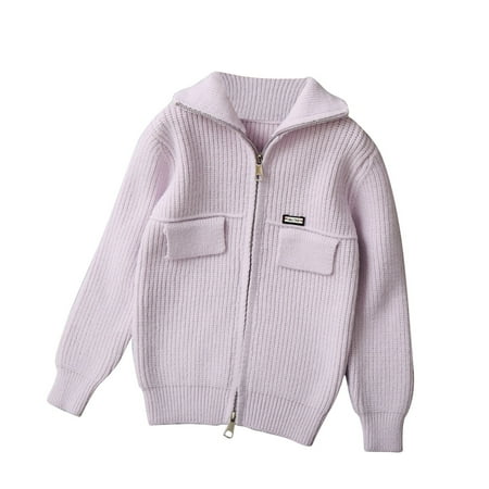 

MuZeFu Boys Clothes Clearance under $10 Winter Wintertime Boys And Girls Streak Sheep Wool Hooded Zipper Sweater