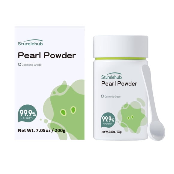 Sturelehub Pearl Powder 7.05OZ / 200g 99.9% Pureza Grado cosmético para mascarilla DIY Crema y loción Polvo de perlas orgánicas para cosméticos caseros