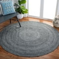 thumbnail image 2 of SAFAVIEH Cape Cod Audra Solid Polyester Area Rug, Charcoal, 4' x 4' Round, 2 of 7