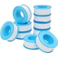 thumbnail image 1 of Paquete de 10 cintas de plomería de teflón - Cinta de sellado de teflón de 18 mm x 20 m, cintas de sellado de PTFE blanco para tuberías Cabezal de ducha Plomeros Sellador de tuberías esquí esquí Gafas de esquí, 1 of 5