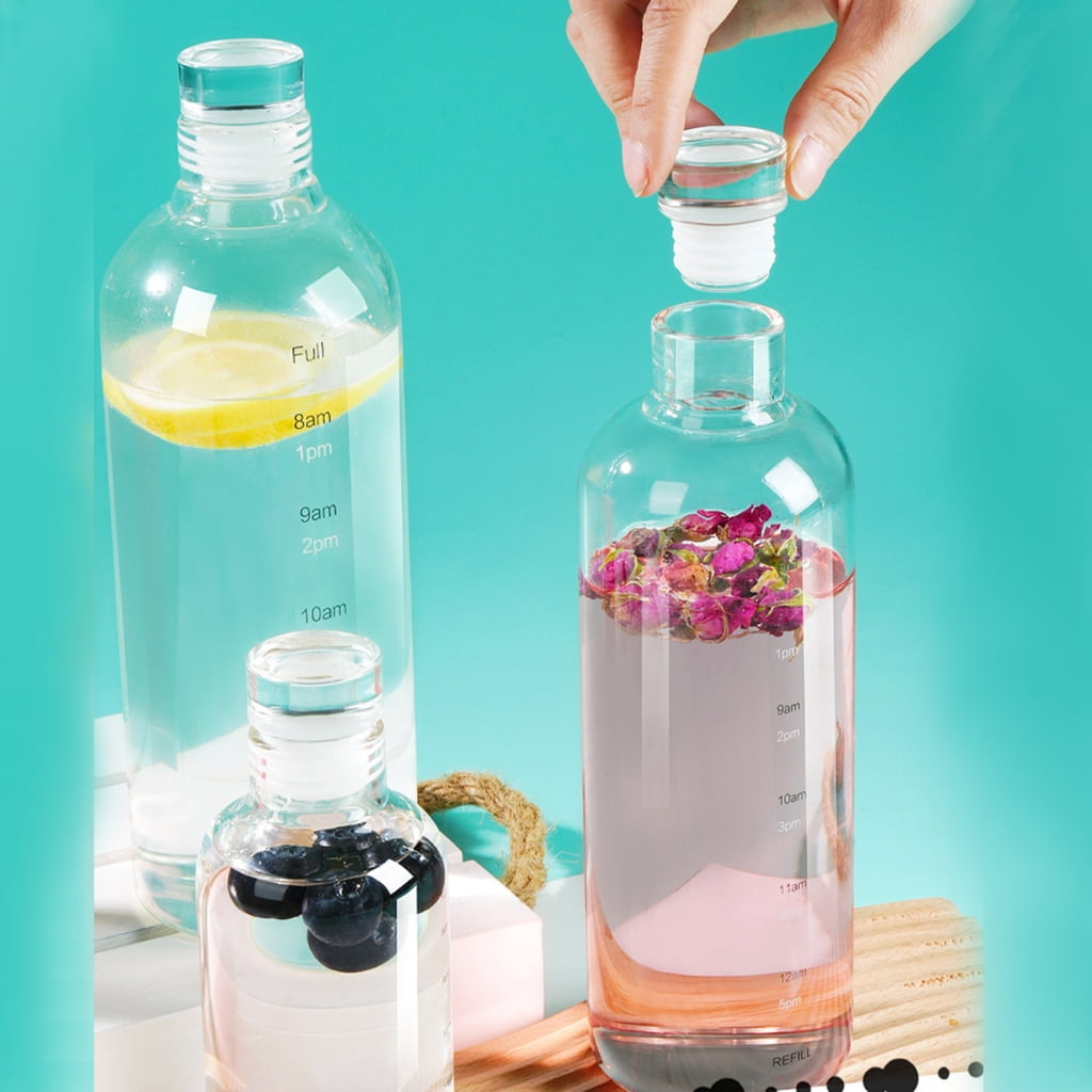 High Quality Glass Cup With Time Scale Glass Bottle For Easy Water Monitoring