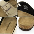 thumbnail image 2 of VENECORE Verano Women's Cork Footbed Sandals Summer Comfortable Cushioned Slide Flat Slip-on, Café Latte, US 7M, 2 of 7