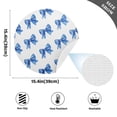 thumbnail image 5 of 15 Inch Round Grid Plate Mats Heat Non-Slip Resistant PVC Placemats for Kitchen Dining Table Decor Blue Bows Pattern 6PCS, 5 of 5