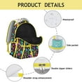 thumbnail image 4 of Geometric Shapes Texture Designer Backpack for Students and Teachers, Functional Laptop Bookbag with Compartments, School College Work or Travel Daypack Gift, 4 of 6