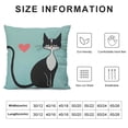 thumbnail image 5 of Qinduosi Cats Throw Pillow Covers Confessing Cat Pillow Cover Green/Black/Pink Pillowcover Soft Double Side Print Sofa Linen Square Throw Pillowcovers" inch for Living Room Bedroom Car Decor, 5 of 5