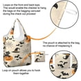 thumbnail image 4 of 5 Pack Foldable Shopping Bag,Black Cat Pumpkin Halloween Pattern Reusable Grocery Bags with Pockets,Large Reusable Tote Bags with Handles Waterproof & Lightweight, 4 of 6