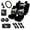 Black Skull Tie-Dye, variant on Uourmeti Grey Damask Skull Car Interior Sets for Women Car Seat Cover 15Pcs Vehicle Bucket Seat Cover Full Set Car Sun Visor Storage Bag Seat Belt Pads Center Console Protector
