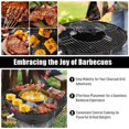 thumbnail image 2 of 28 inch Charcoal Grill with Bowl, Portable Charcoal Grill with Wheels, Porcelain-Enameled Lid with Slide Out Ash Catcher, Round Barbecue Kettle Grill Bowl Wheels for Outdoor Party Camping Picnic, 2 of 9