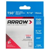 Arrow T50 9/16 in. Leg x 3/8 in. 509 Galvanized Staples, Medium Crown, Made in The USA, New, For DIY