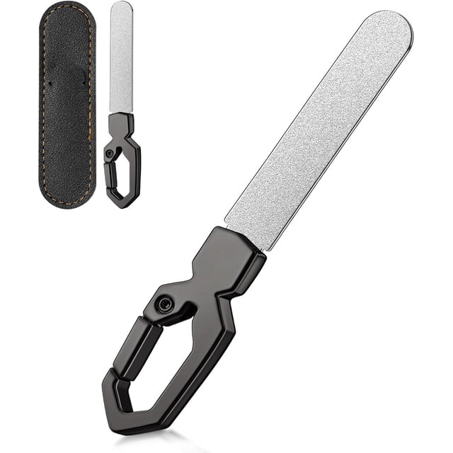 Stainless Steel Double-Sided Metal Nail File, Fingernail & Toenail File Shaping Tool for Men & Women, Durable Portable Nail File Shapes Nails Easily for Home & Travel,Gray