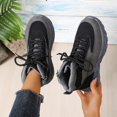 thumbnail image 6 of XIMIN Women Platform High Top Leather High Top Waterproof Industry Construction Sneakers Comfortable Lace Up Casual Fashion Athletic Shoes Everyday Wear, 6 of 8