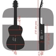 thumbnail image 5 of Crossrock 23" Deluxe Portable Concert Ukulele Hard Case Fiberglass with Backpack Strap, 5 of 5