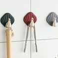 thumbnail image 5 of Adhesive Hooks Towel Hook Stick on Hooks Wall Hangers Waterproof Sticky Hooks for Hanging Bathroom Kitchen Home-4 Packs, 5 of 6