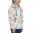thumbnail image 3 of Pofeuu Fall Rabbit Print Kids Pullover Hoodies Warm Thick Hooded Sweatshirt with Packet for Boys Girls-Small, 3 of 6