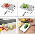 thumbnail image 3 of Cortador de queso gourmet, cortador de acero inoxidable a prueba de óxido, plegable para un fácil almacenamiento, agarre antideslizante para un uso seguro, ideal para entusiastas del queso y chefs, 3 of 5