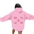 thumbnail image 5 of Karight Breast Cancer Awareness Hope Pink Ribbon Support Brave Fight Front and Back Hoodie Sweatshirt, 5 of 5