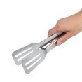 thumbnail image 2 of Acero inoxidable barbacoa cocina ensalada servir Tong utensilios de cocina herramientas (forma trapezoidal), 2 of 4