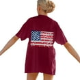 thumbnail image 3 of Blusas de Manga Corta Casuales para las Mujeres Verano Cuello Redondo Moda Impresa Blusa, Top Ligero para el Hogar Y Diario, 3 of 7
