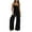 Black, variant on Htigea Clearance Jumpsuits for Women Spaghetti Strap Wide Leg One Piece Overalls Summer Rompers with Pockets Beach Vacation Casual Black,2XL